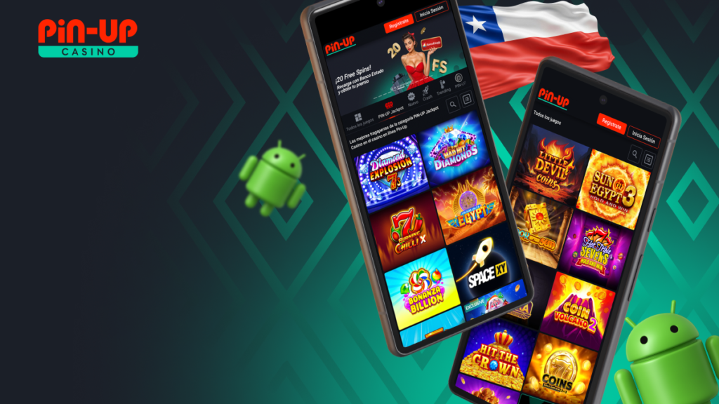 Aplicación móvil de Pin Up Chile para casino y tragamonedas